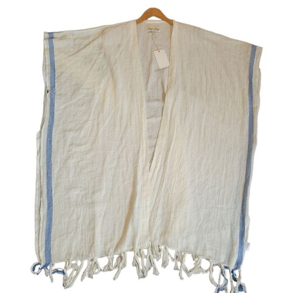 NWT RAYS FOR DAYS  THE COCO CABANA SWIM COVERUP KIMONO WITH FRINGE OS - Picture 6 of 11